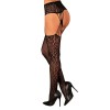 Еротичні колготки-бодістокінг Obsessive Garter stockings S821 S/M/L, імітація панчіх і пояса для пан