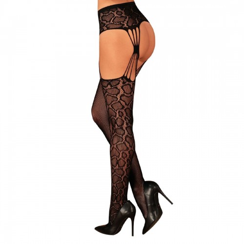 Еротичні колготки-бодістокінг Obsessive Garter stockings S821 S/M/L, імітація панчіх і пояса для пан в інтернет супермаркеті PbayMarket!