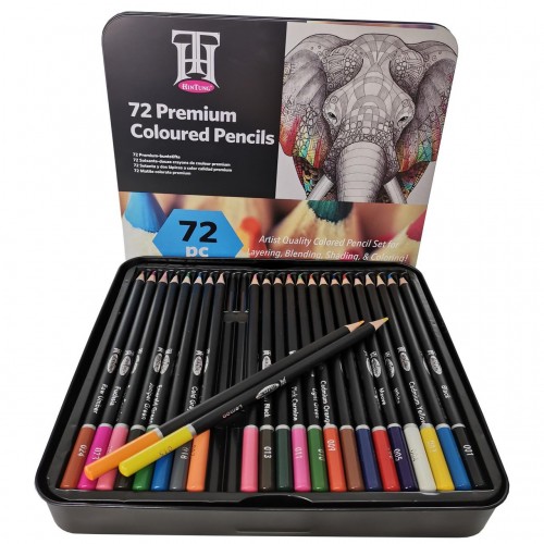 Набір кольорових олівців YOVER в металевій коробці 72 кольори в інтернет супермаркеті PbayMarket!