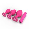 Комплект рожевих анальних пробок + міні-вібратор We Love S M L в інтернет супермаркеті PbayMarket!
