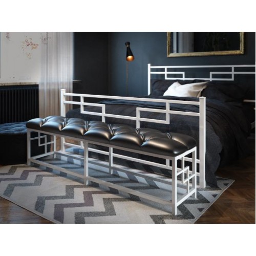 Пуф приліжковий Tenero Арден 1150х370х450 мм Білий/чорний (1000002143) Пуф приліжковий Tenero Арден 1150х370х450 мм Білий/чорний (1000002143)