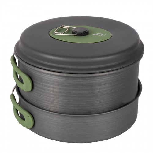 Набір посуду Bo-Camp Explorer 4 Pieces Hard Anodized Grey/Green (2200244) Набір посуду Bo-Camp Explorer 4 Pieces Hard Anodized Grey/Green (2200244)