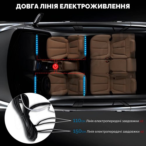 Світлодіодна стрічка для авто Inspire LED-72 Led bead Чорний Світлодіодна стрічка для авто Inspire LED-72 Led bead Чорний