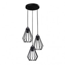 Світильник підвісний у стилі лофт MSK Electric Silvia NL 05371-3R на круглій стельовій платформі