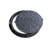 Люк полімерпіщаний  легкий 1,5т чорний Люк полімерпіщаний  легкий 1,5т чорний