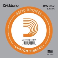 Струна D'Addario BW032 80/20 Bronze .032 Струна D'Addario BW032 80/20 Bronze .032