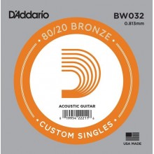 Струна D'Addario BW032 80/20 Bronze .032