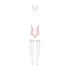 Еротичний костюм зайчика Obsessive Bunny suit 4 pcs costume pink S/M, рожевий, топ з підв’язками, тр в інтернет супермаркеті PbayMarket!