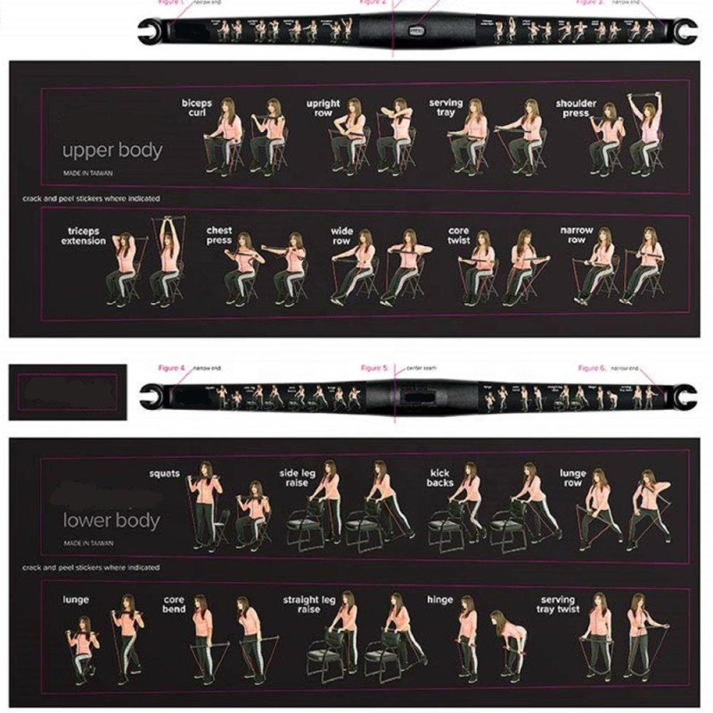 Портативний універсальний тренажер для тіла, живота, спини, плечей з набором вправ та рюкзаком.