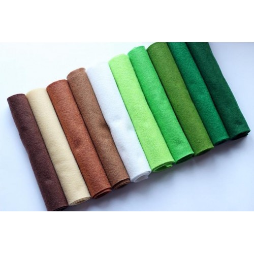 Набір китайського м'якого фетру Pugovichok Лісовий 10 кольорів для рукоділля та творчості (7158) Набір китайського м'якого фетру Pugovichok Лісовий 10 кольорів для рукоділля та творчості (7158)