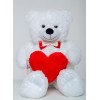 Плюшевий ведмедик з серцем Mister Medved Майк 85 см Білий (027)