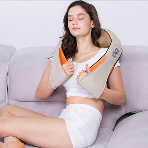 Масажер роликовий для спини та шиї попереку Massager of neck kneading 12V 24W (258579)