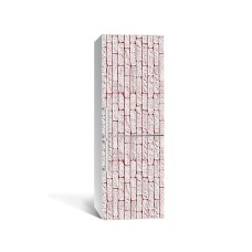 Наклейка на холодильник Zatarga «М'яка цегла» 650х2000 мм вінілова 3Д наклейка декор на кухню самоклеюча