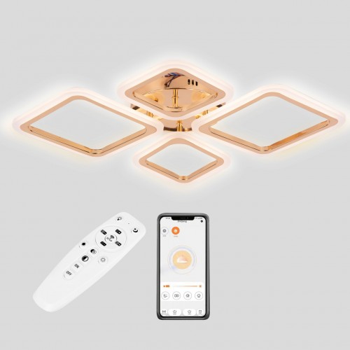 Стельова LED люстра Sunlight 5331/2+2 Gold