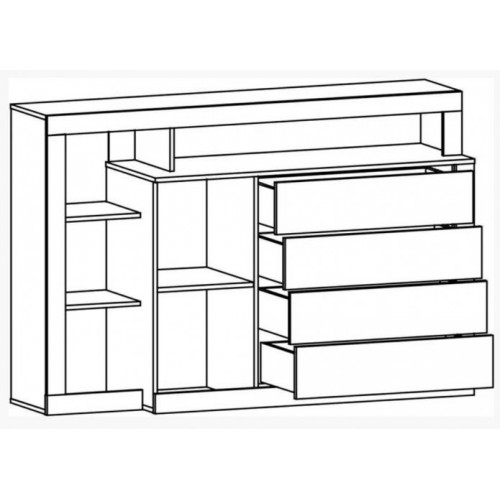 Комод Фієста 1Д4Ш МЕБЛІ СЕРВІС Комод Фієста 1Д4Ш МЕБЛІ СЕРВІС