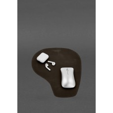 Килимок для мишки Грушка з натуральної шкіри темно-коричневий Crazy Horse BlankNote