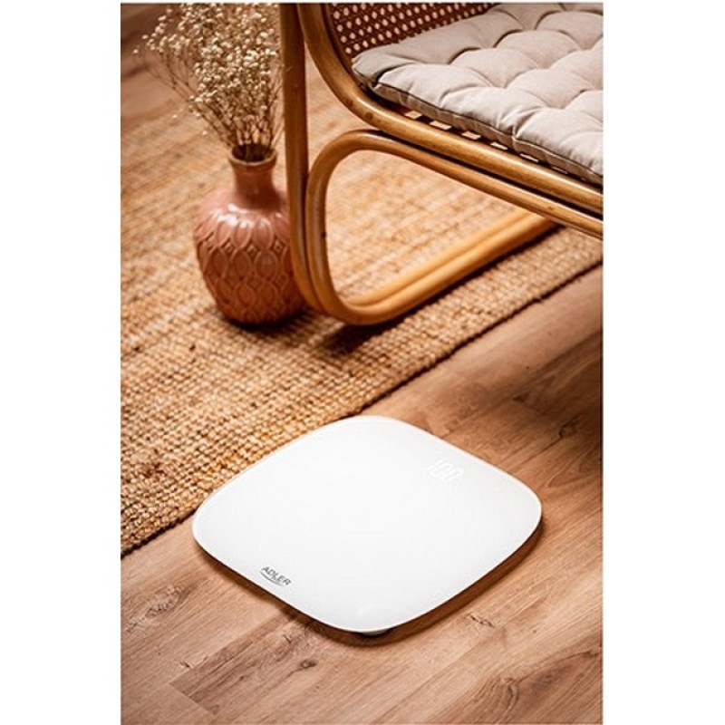 Ваги для підлоги електронні Adler AD 8176 до 180 кг білі