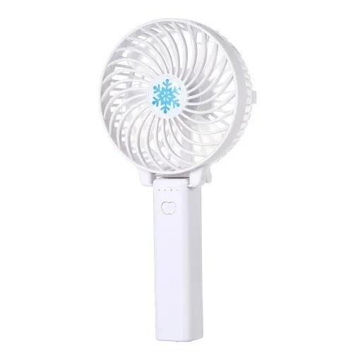 Вентилятор акумуляторний міні із ручкою USB діаметр 10см Handy Mini Fan білий