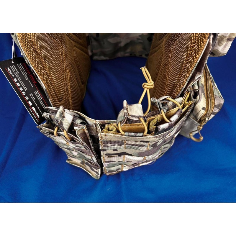 Плитоноска без плит з підсумками Yakeda One Size Мультикам (1771651517)