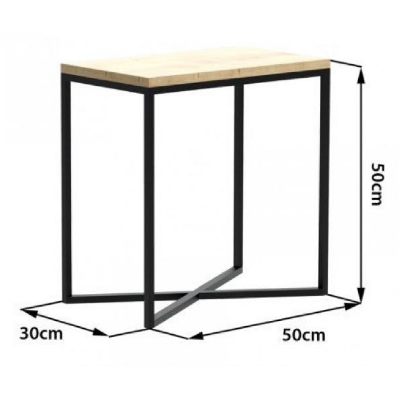 Кавовий журнальний столик у стилі Loft NS-509 530x500x300 мм Черный