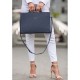 Жіноча шкіряна сумка для ноутбука та документів BlankNote 15 Dark Blue (BN-BAG-36-navy-blue)