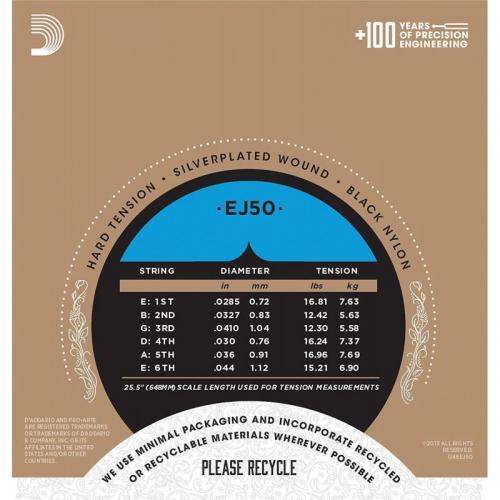 Струни для класичної гітари D'Addario EJ50 Classic Guitar Strings Струни для класичної гітари D'Addario EJ50 Classic Guitar Strings
