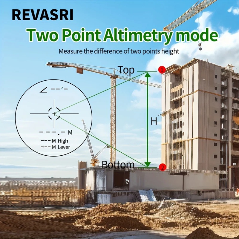Лазерний далекомір професійний до 1000 метрів Revasri NK-1000 з вимірюванням кута