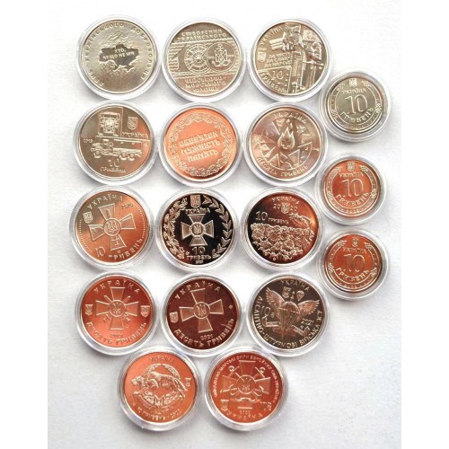 Набір монет в капсулах Collection Збройні Сили України 30 мм 17 шт Сріблястий (hub_p61ews) в інтернет супермаркеті PbayMarket!