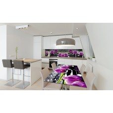 Наклейка вінілова на стіл Zatarga «Фіолетові орхідеї» 650х1200 мм Z180459/1st