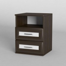 Тумба приліжкова Тиса Мебель ТП-107 Венге Білий 53x40x40 см