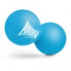 Масажний подвійний м'яч PowerPlay PP-4355 Silicone Lacrosse Peanut Ball 6.3х12.6 см Синій