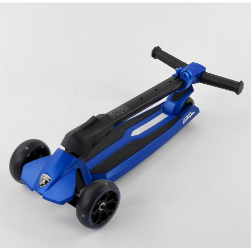 Самокат Best Scooter Lamborghini триколісний складаний алюмінієвий кермо колеса PU зі світлом Blue/Black (101283) Самокат Best Scooter Lamborghini триколісний складаний алюмінієвий кермо колеса PU зі світлом Blue/Black (101283)