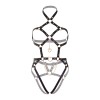 Портупея-тедді з екошкіри Leg Avenue Heart ring harness teddy L Black, підвіска-сердечко, ланцюги в інтернет супермаркеті PbayMarket!