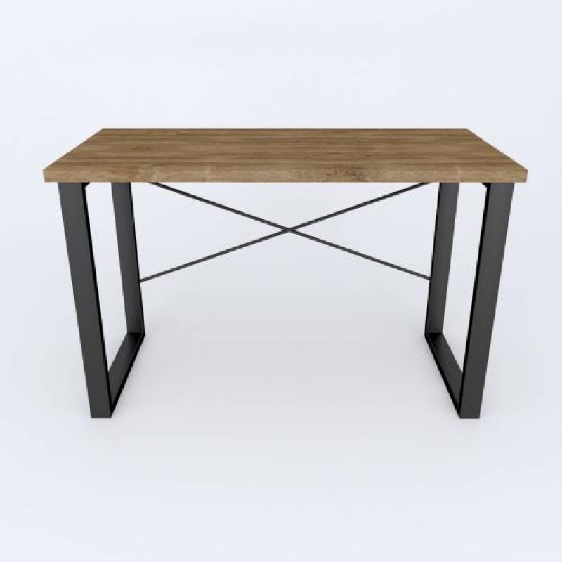 Письмовий стіл Ferrum-decor Драйв 750x1200x600 Чорний метал ДСП Дуб Артізан 32 мм (DRA153)