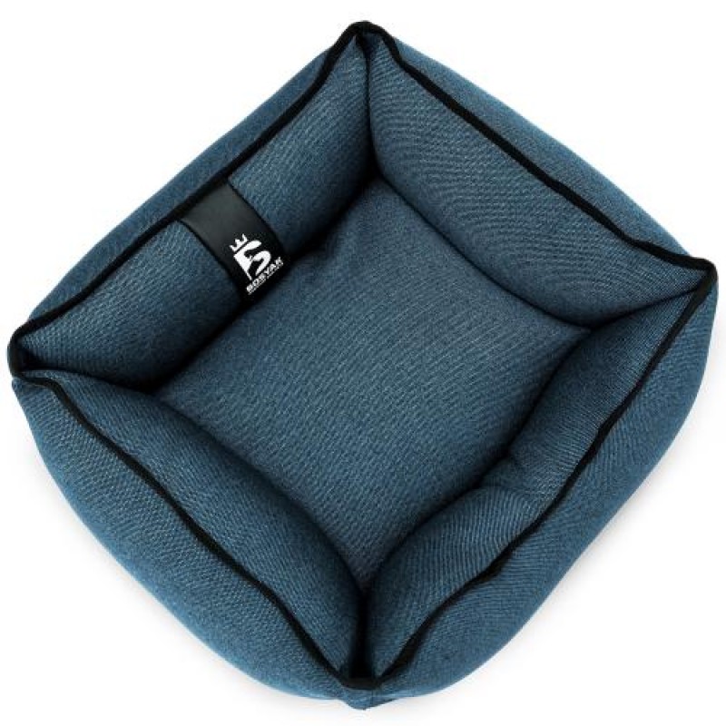 Лежак ліжко для собак та котів EGO Bosyak Рогожка XS 50x45 Синій (спальне місце для собак та котів)