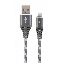 Кабель Cablexpert USB 2.0 A - Lightning 2м Сірий (CC-USB2B-AMLM-2M-WB2)