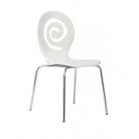Стілець штабельований барний SDM Лев гнута фанера/ніжки -метал Білий (hub_fGbw19122)