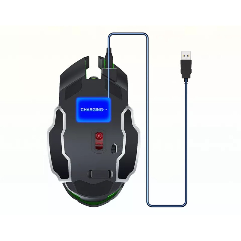 Миша бездротова ігрова з підсвічуванням T-Wolf Q13 Strip Black Original