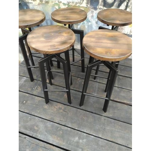 Барний стілець GoodsMetall у стилі ЛОФТ 750х300х300 мм Дублін