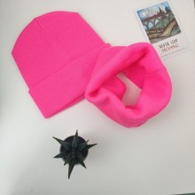 Комплект шапка з хомутом Luxyart унісекс розмір підлітковий рожевий (OL-010)