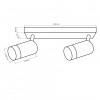 Спот Polux Arras 5.5x26x16 см Біло-золотистий (Pol323606)