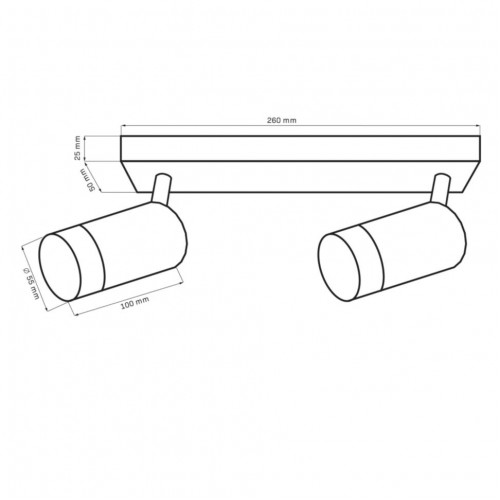 Спот Polux Arras 5.5x26x16 см Біло-золотистий (Pol323606)