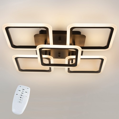 Стельова LED люстра світлодіодний світильник Sunlight чорний 5331/4+1 Стельова LED люстра світлодіодний світильник Sunlight чорний 5331/4+1
