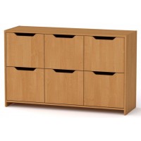 Комод 6Д Компанит Вільха (130х42х80 см) Комод 6Д Компанит Вільха (130х42х80 см)