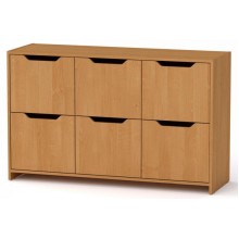 Комод 6Д Компанит Вільха (130х42х80 см) Комод 6Д Компанит Вільха (130х42х80 см)