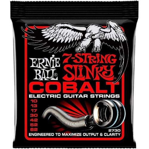 Струни для електрогітари Ernie Ball 2730 7-String Cobalt Slinky Electric Guitar Strings 10/62 Струни для електрогітари Ernie Ball 2730 7-String Cobalt Slinky Electric Guitar Strings 10/62