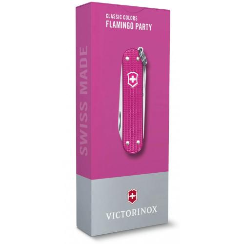 Ніж-брелок Victorinox Classic SD Alox Colors Flamingo Party 58 мм, 5 функцій, Рожевий (0.6221.251G) Ніж-брелок Victorinox Classic SD Alox Colors Flamingo Party 58 мм, 5 функцій, Рожевий (0.6221.251G)