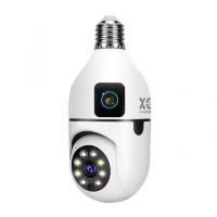 IP-камера цокольна з подвійним об'єктивом XON SmartCam Wi-Fi 1080P Білий (UBWEW22VW 7430)