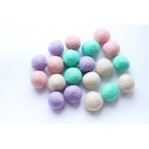 Набір вовняних кульок Pugovichok Пастель 20 шт (SUN3942) Набір вовняних кульок Pugovichok Пастель 20 шт (SUN3942)