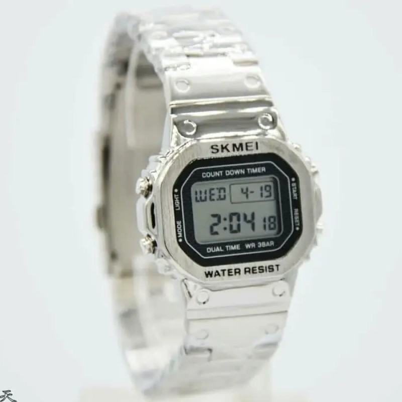 Жіночий спортивний годинник Skmei 1433 Singapore Сріблястий